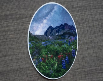 Meadow Under The Milky Way Sticker