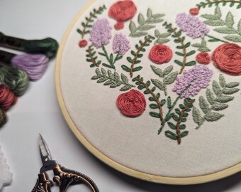 PATTERN: Beginner Embroidery Pattern - Botanical Love - Etsy