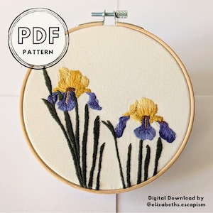 PATTERN: Beginner Embroidery Iris