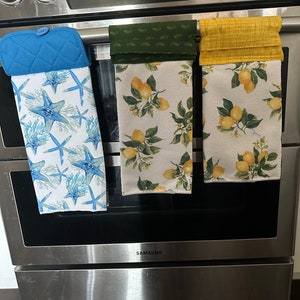 Hanging Kitchen Towels Starfish Coffee Faith Family Friends
