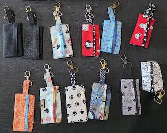 Dog Poop Bag Holders with Pet Fabrics