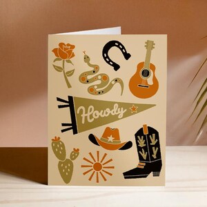 Howdy | Greeting card | Digital download | Instant | Printable