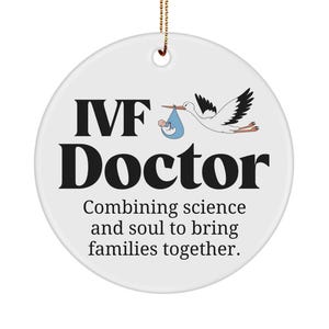 Ivf Doctor Gift, Ivf Ornament, Fertility Doctor Gift, Gift For Ivf Doc, Medical Ornament, Fertility Clinic Decor, Thank You Doctor Gift