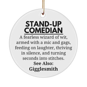 Stand Up Comedian Gift, Funny Ornament, Stand Up Comedy, Joke Gift, Comedian Decor, Gift For Comedians, Comedy Club Decor, Comedy Lover Gift