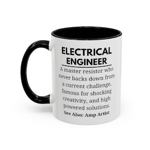 Electrical Engineer Mug, Tech Cup, Science Item, Engineering Student Keepsake