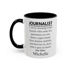 Personalized Journalist Mug: Unique Reporter Gift
