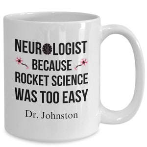 Brain Doctor Mug, Personalized Neurologist Mug, Funny Doctor Gift, Neurology Gift, Medical Student Gift, Neuroscience Gift, Neurosurgeon