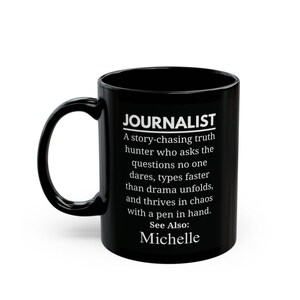 Personalized Journalist Cup, News Reporter Gift, Gift For Journalist, Media Professional Gift,  Journalism Student Present, Journalist Gifts