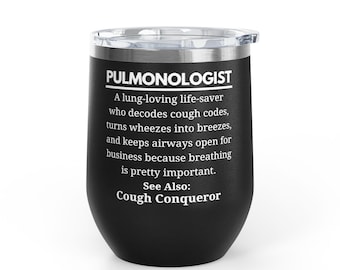 Pulmonologist Wine Tumble, Lung Doctor Gift, Pulmonology Present, Respiratory Specialist Appreciation