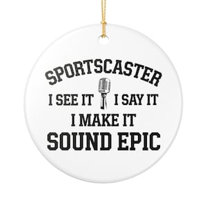 Sportscaster Ornament: Broadcaster Gift, Sports Commentator Present