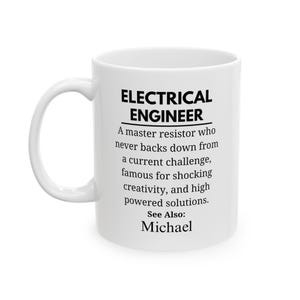 Personalized Electrical Engineer Mug, Funny Tech Gift
