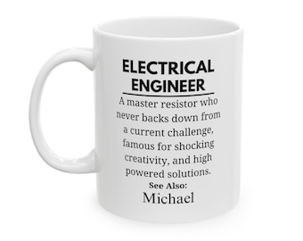 Mug personnalisé ingénieur électricien, cadeau tech amusant