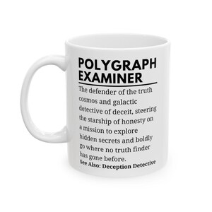 Polygraph Examiner Mug, Forensic Science Gift