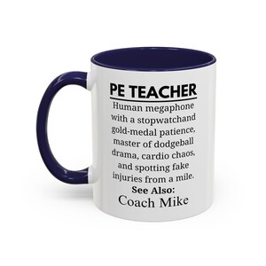 Pe Teacher Gift, Personalized Gift, Male Teacher Mug,Funny Teacher Mug, Pe Coach Gift, Gym Teacher Present, Sports Teacher Gift