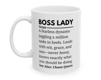 Boss Lady Mug, Office Gift, Boss Gift, Manager Mug, Entrepreneur Gift, Female Boss Gift, Leadership Mug, Businesswoman Gift, Ceo Coffee Mug