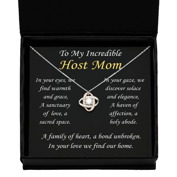 Host Mom Necklace, Gift For Host Mom, Exchange Student Gift, Thank You Gift, Appreciation Jewelry,  Special Occasion Gift, Homestay Mom Gift