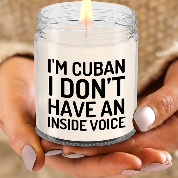 Cuban Candle, Cuban Voice Candle, Gift For Cuban, Funny Cuban Gift, Cuba Pride Gift, Cuban Heritage Item,  Cultural Gift, Loud Voice Joke