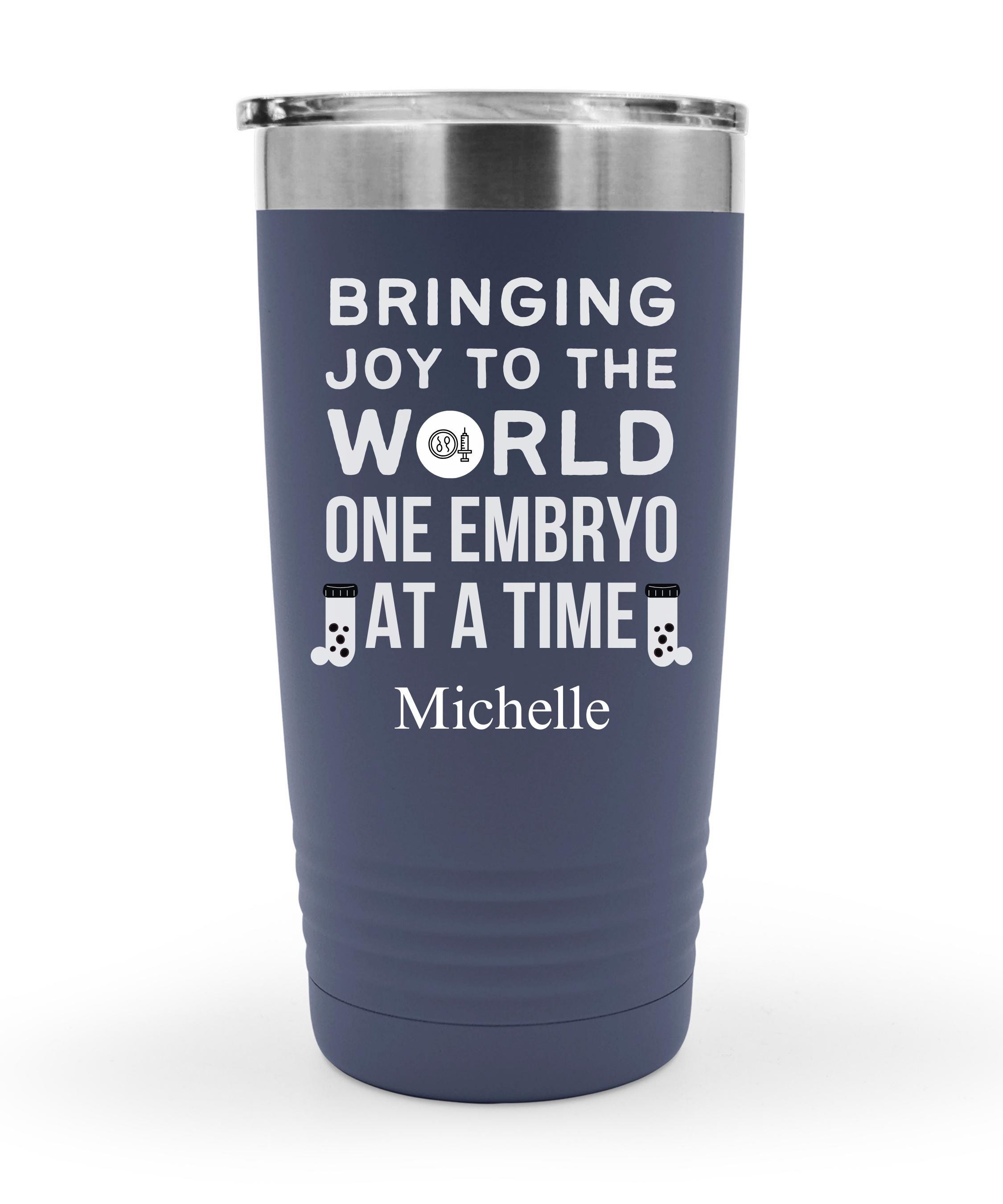 Embryologist IVF Personalized Tumbler, Fertility Clinic Travel Cup ...