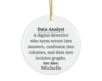 Personalized Data Analyst Ornament, Tech Christmas Decor