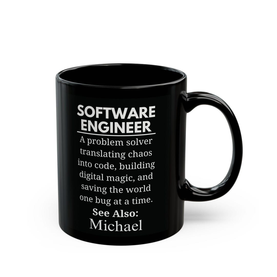 Software Engineer Mug, Custom Engineer Ing Cup, Software Developer Gift ...