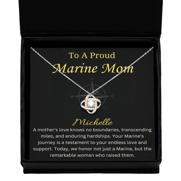 Marine Mom Gift, Personalized Necklace, Proud Marine Mom, Military Mom Necklace, Gift For Marine Mom, Navy Mom Jewelry, Army Mother Pendant