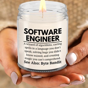 Software Engineer Gift, Tech Gift, Geek Candle, Coder Gift, Programmer Candle, Software Dev Gift, Computer Science Gift, Coding Present