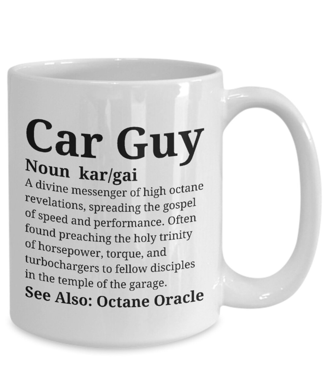 Car Guy Themed Mug, Funny Car Mug, Gift for Car Lover, Mechanic Gift