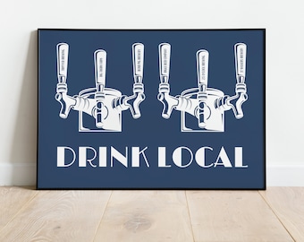 Drink Local Champaign-Urbana Breweries Poster Print