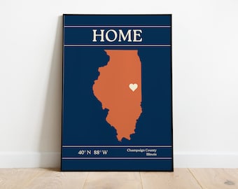 Home Champaign County Illinois Poster Print