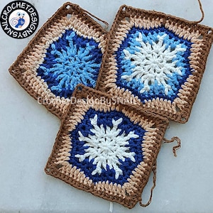 Snowflake Grandma Square Pattern / Sofortiger Digitaler Download PDF-Englisch