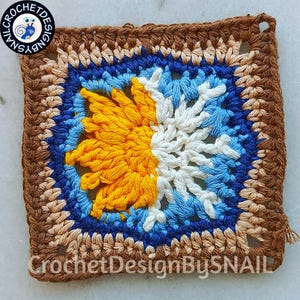 Fire And Water Grandma Square Pattern / PDF Written Pattern / ENGLISCH