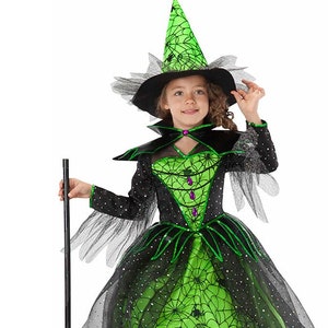 Magical Green Witch Halloween Costume size 3/4