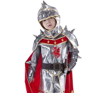 Knight in Shining Armor Costume: Dragon Helmet & Toy Sword