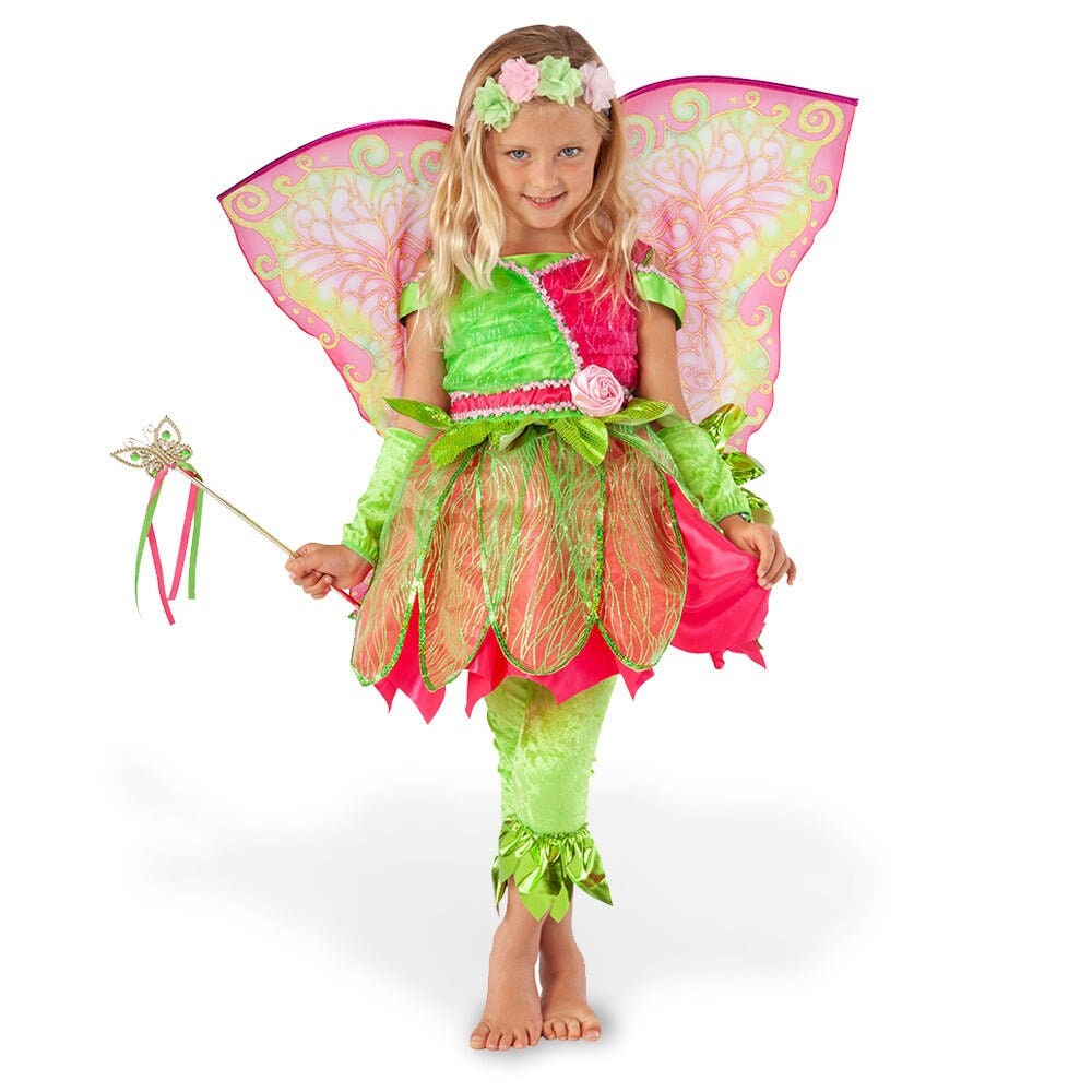 green and pink fairy dress & Girl's Halloween Costume Small (3-4) flyingsolo