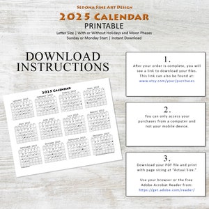 2025 Monthly Blank Calendar (sunday-start or Monday-start), Simple ...