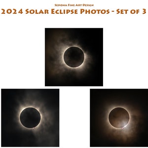 Solar Eclipse - Set of Three 2024 Total Solar Eclipse Prints