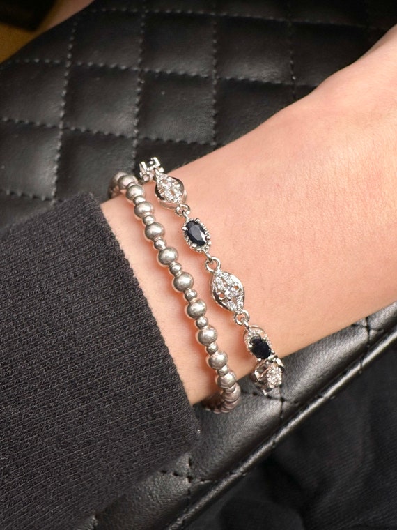 Black Spinel Bracelet, Multistone Bracelet, Natural, Gothic Bracelet, All Black Bracelet, Protection Bracelet, Modern, Minimalist