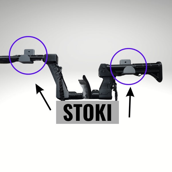 STOKI. VR gun stock brackets x2. (gun stock not included)