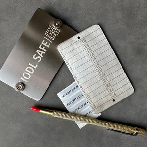 HodlSafe - Stainless Steel Plates for Crypto Seed Phrase Storage - Cryptocurrency Backup Metal Plates (2x24 words - BIP39)