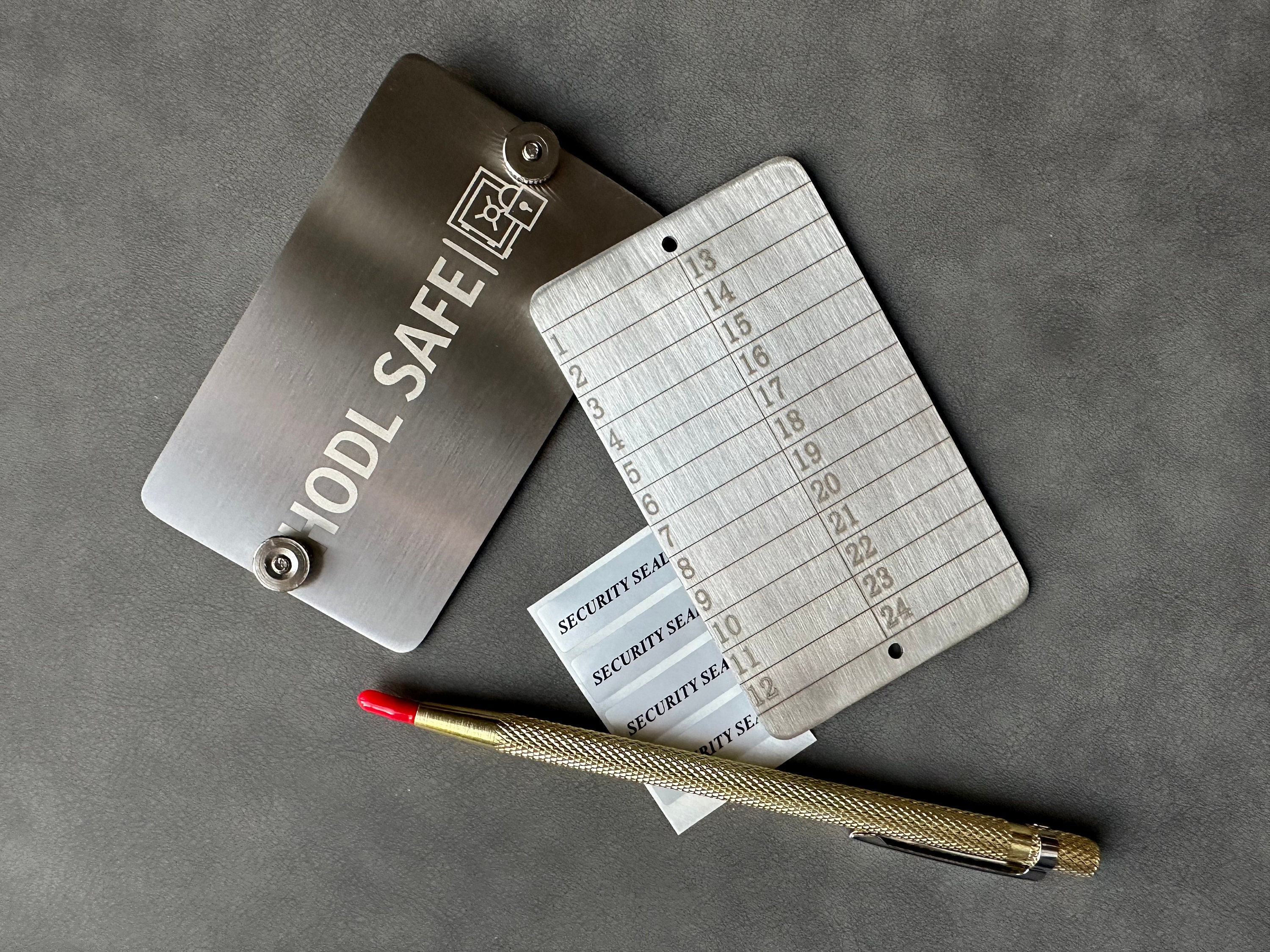 Crypto Wallet Titanium Crypto Seed Phrase Recovery Cold Storage Metal Plate  12-24 Word Stamp Seed Wallet