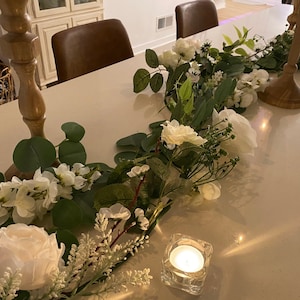 6 ft Garland, Eucalyptus Garland, Wedding Garland, Faux Garland Greenery, Garland Swag, Garland for Table, Mantel Decor, Wedding Centerpiece