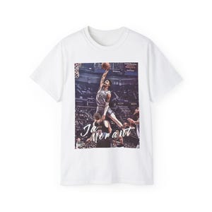 Ja Morant Dunk Art T-shirt, Sports, Basketball, Dunking, Tir, Rookie, Cartes, Memphis, Grizzlies, Bière, Coton