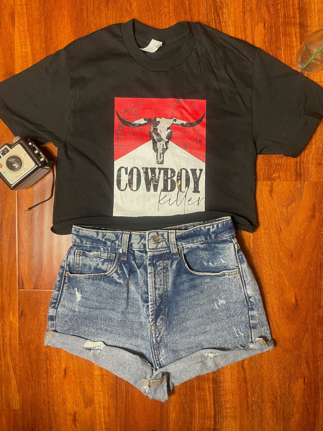 Cowboy Crop Top Cowboy Killer Crop Top Texas Longhorn T Etsy