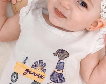 Embroidered Tiger Game Day Shirt: LSU Football, Geaux Tigers
