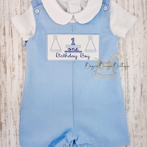 Embroidered 1st Birthday Outfit: Personalized Jon Jon, Party Theme