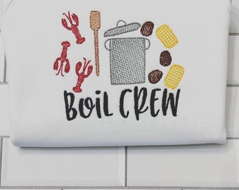 Boy's Embroidered Crawfish Shirt, Bayou Southern Style