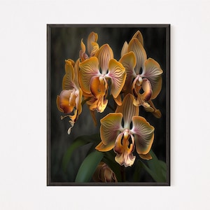 Printable Wall Art Digital Download Fine Art Orchids Portrait Orchid Wall Art