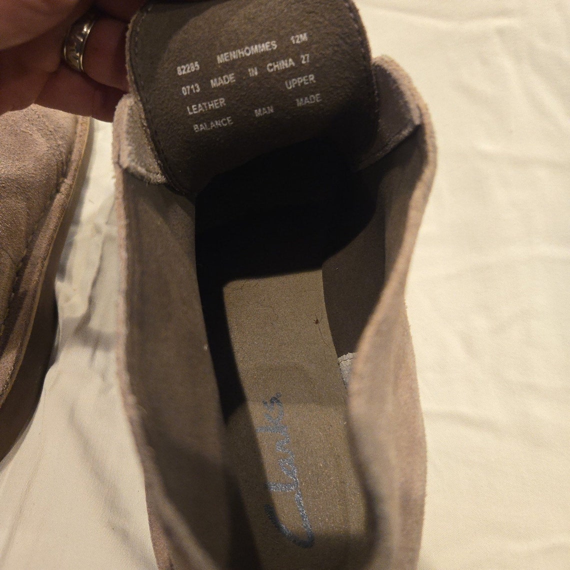 clarks bushacre 2 sand suede