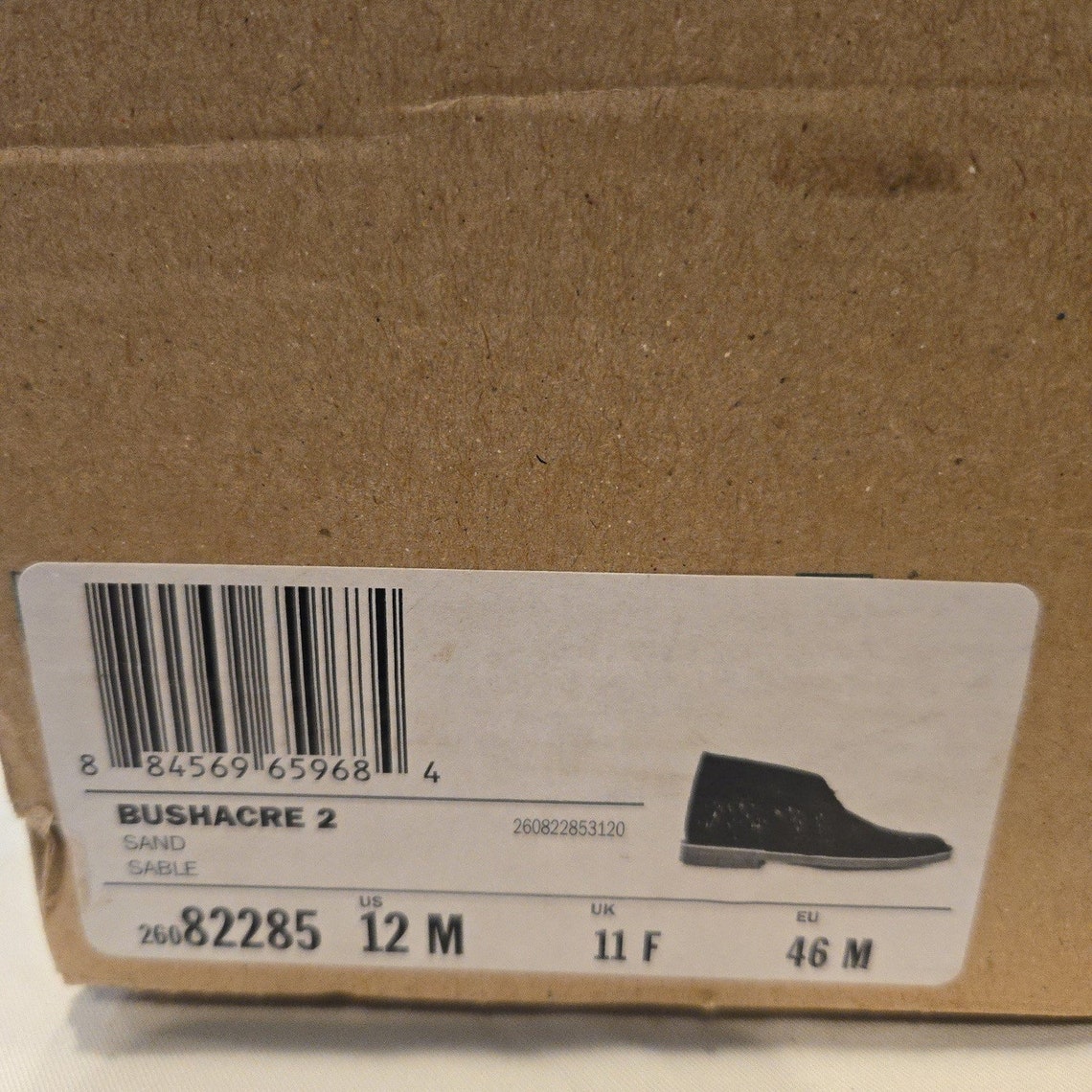 clarks bushacre 2 sand suede