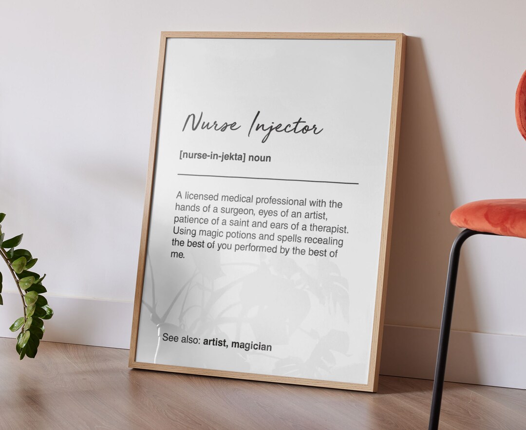 Salon Decor Nurse Injector Definition Print - Definition Poster ...